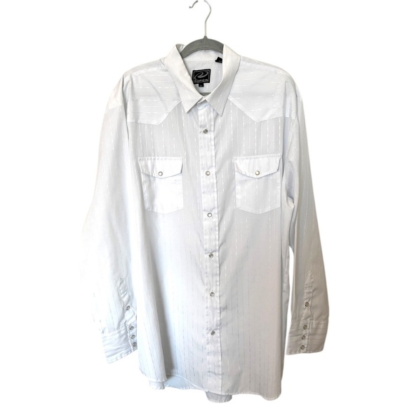 Men’s Roper Western Shirt White Size 2XL - Picture 3 of 8